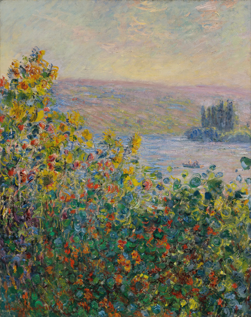 Flower beds in Vétheuil W693 - Claude Monet