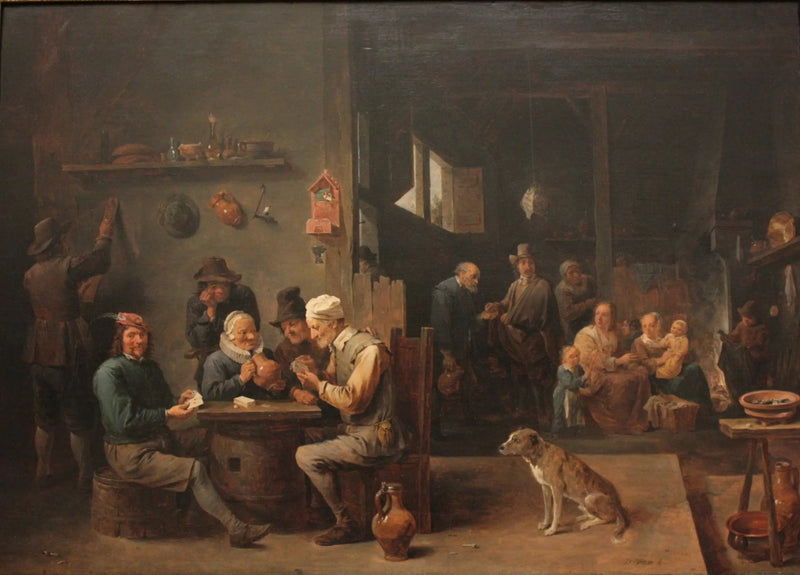 Card game scene in a hotel - David Teniers the Younger