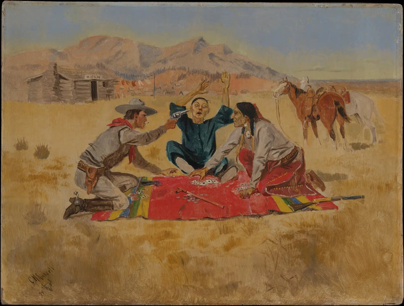 No Chance for a Chinese - Charles Marion Russell
