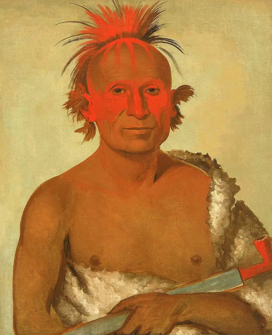 Pash-ee-pa-hó, Little Chief Stabbing, the Young, one of Black Hawk's Braves - George Catlin