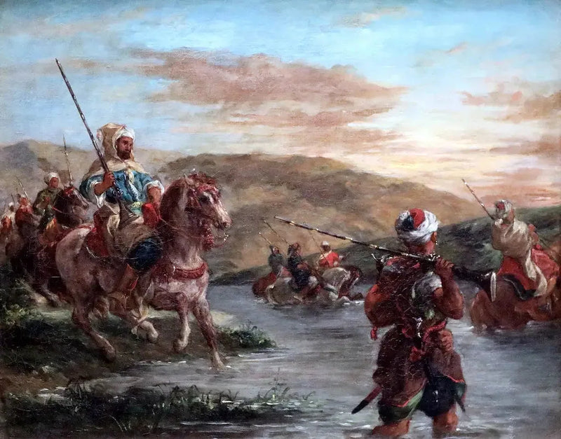 crossing a ford in Morocco - Eugène Delacroix