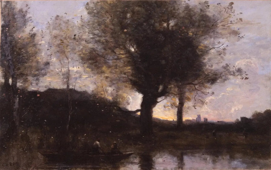 Boat Passage - Near Douai - Jean-Baptiste Camille Corot