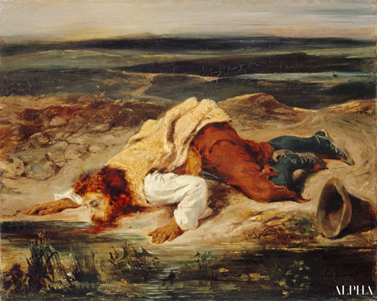 Pâtre romain - Eugène Delacroix - Reproductions de tableaux et peintures haut de gamme