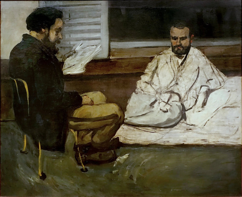 Paul Alexis reading to Émile Zola - Paul Cézanne