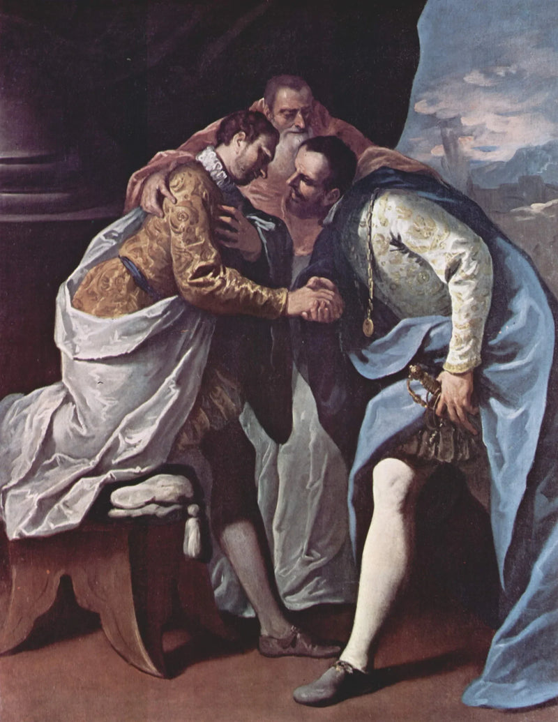 Paul III reconciles François I and Charles V - Sebastiano Ricci