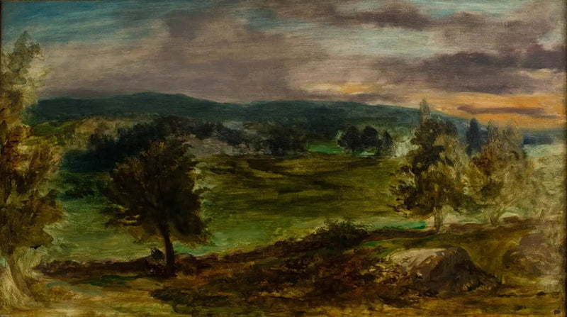 Landscape at Champrosay - Eugène Delacroix