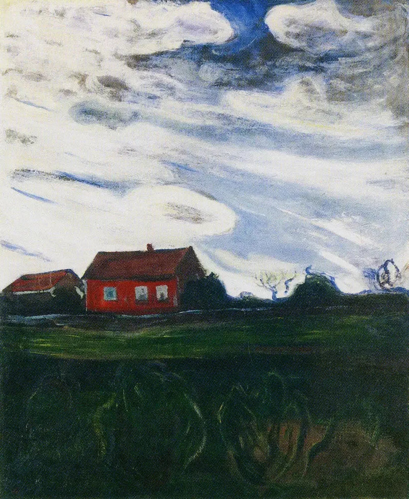 Landscape at the Red House - Edvard Munch