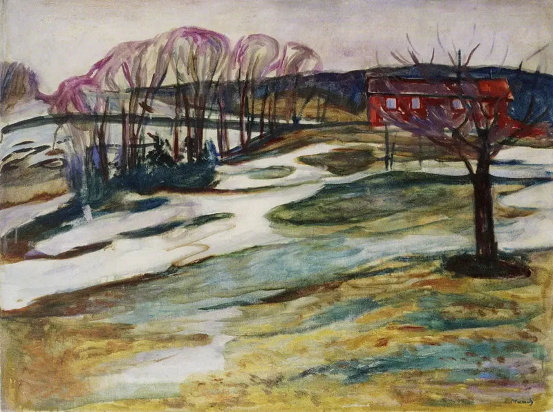 Landscape at the Red House - Edvard Munch
