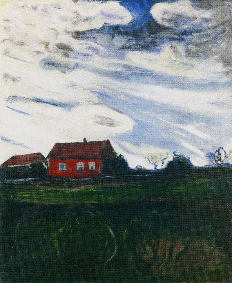 Landscape at the Red House - Edvard Munch