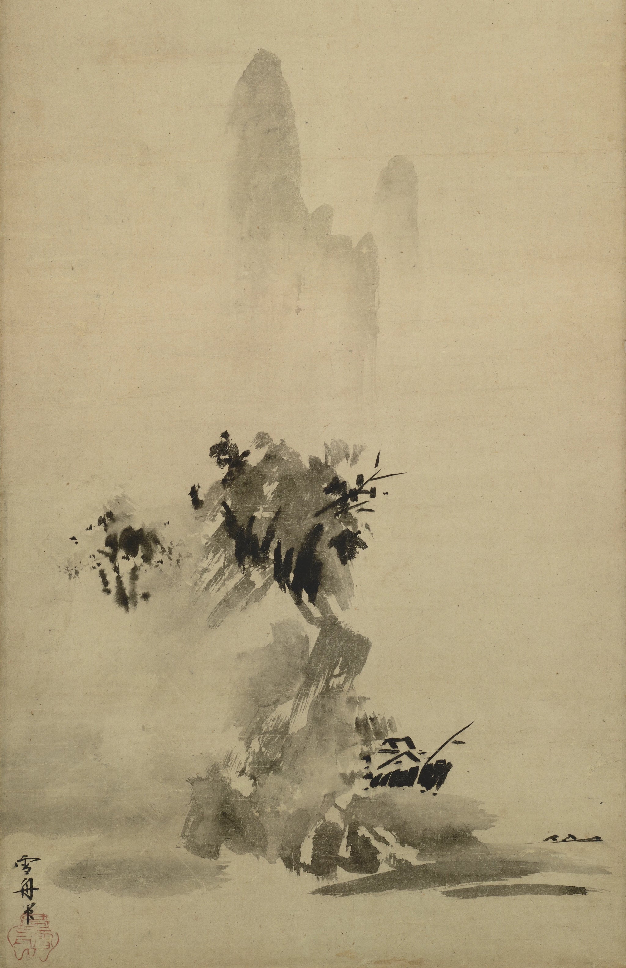Paysage à l’encre éclaboussée, Sesshū Tōyō, 1495