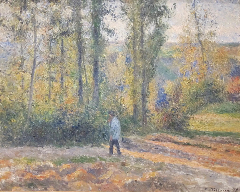 Landscape at Pontoise with a Hunter - Camille Pissarro