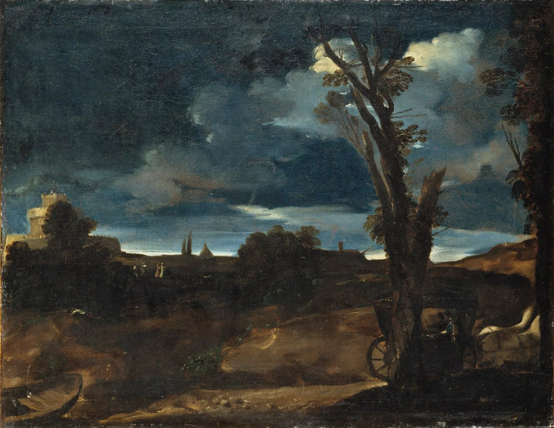 Moonlit Landscape - Guercino