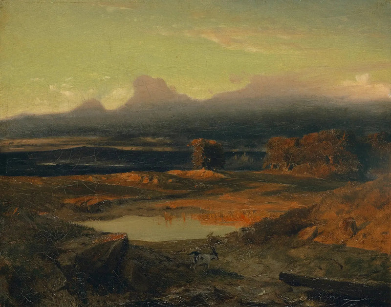 Sunset Landscape - Arnold Böcklin