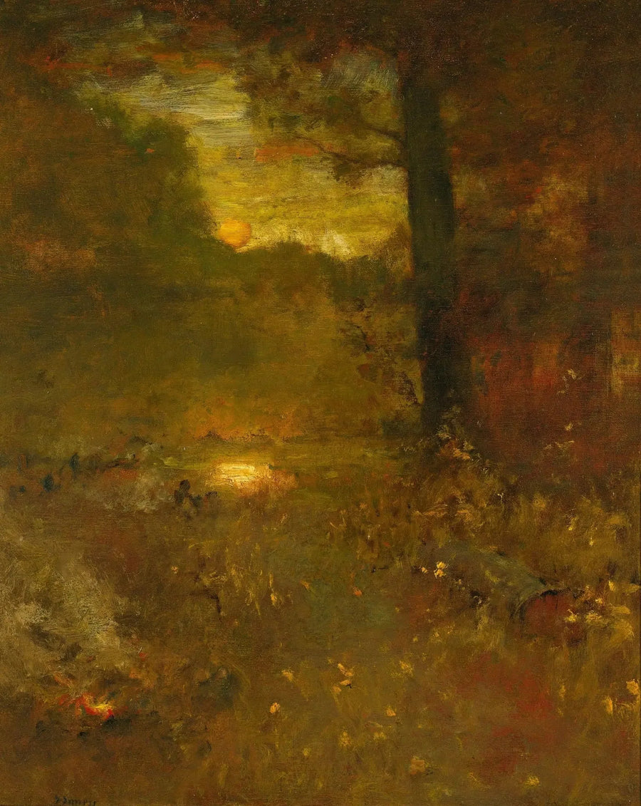 Sunset Landscape; The End of the Day - George Inness