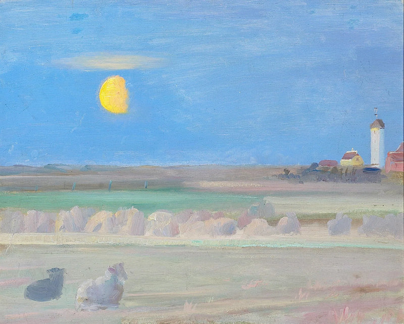 Landscape at the white Skagen lighthouse. -Michael Peter Ancher