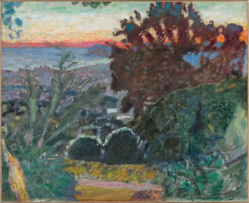 Landscape at Sunset, Le Cannet - Pierre Bonnard