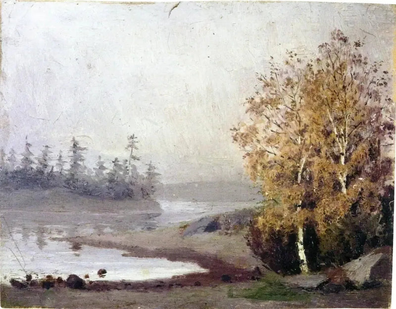 Landscape with Trees and Water - Edvard Munch