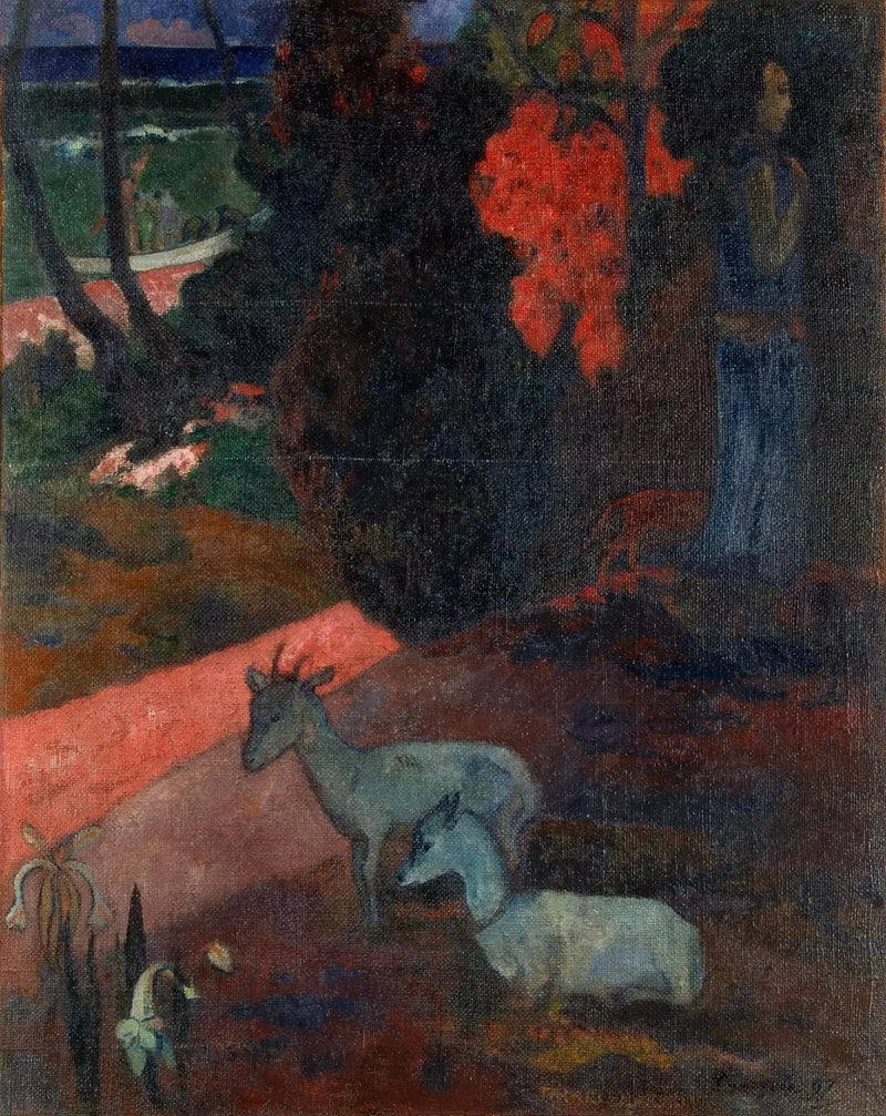 Landscape with Two Goats - Paul Gauguin