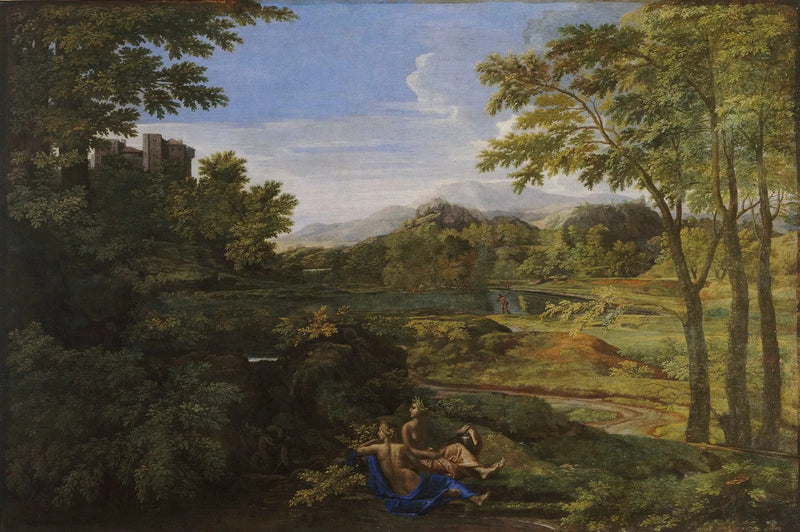 Landscape with Two Nymphs - Nicolas Poussin