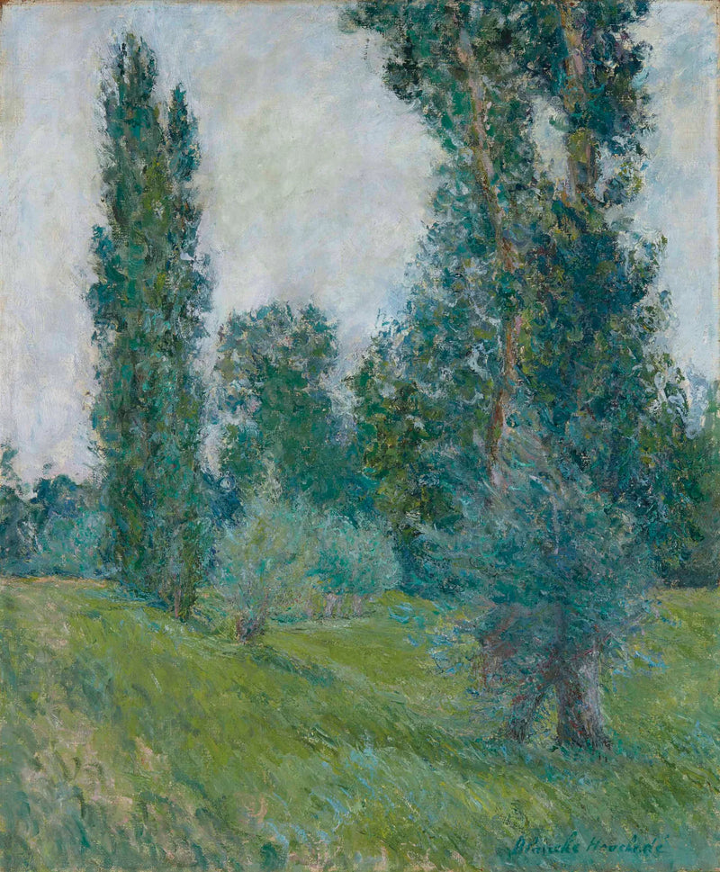 Giverny Poplar Landscape - Blanche Hoschede Monet