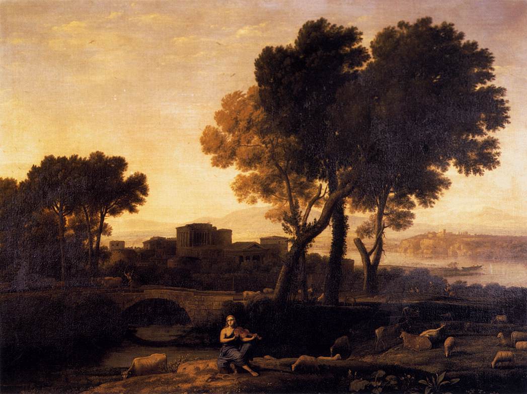Landscape with Apollo Guarding the Flocks of Admète and Mercury Stealing Them from Him - Claude Lorrain