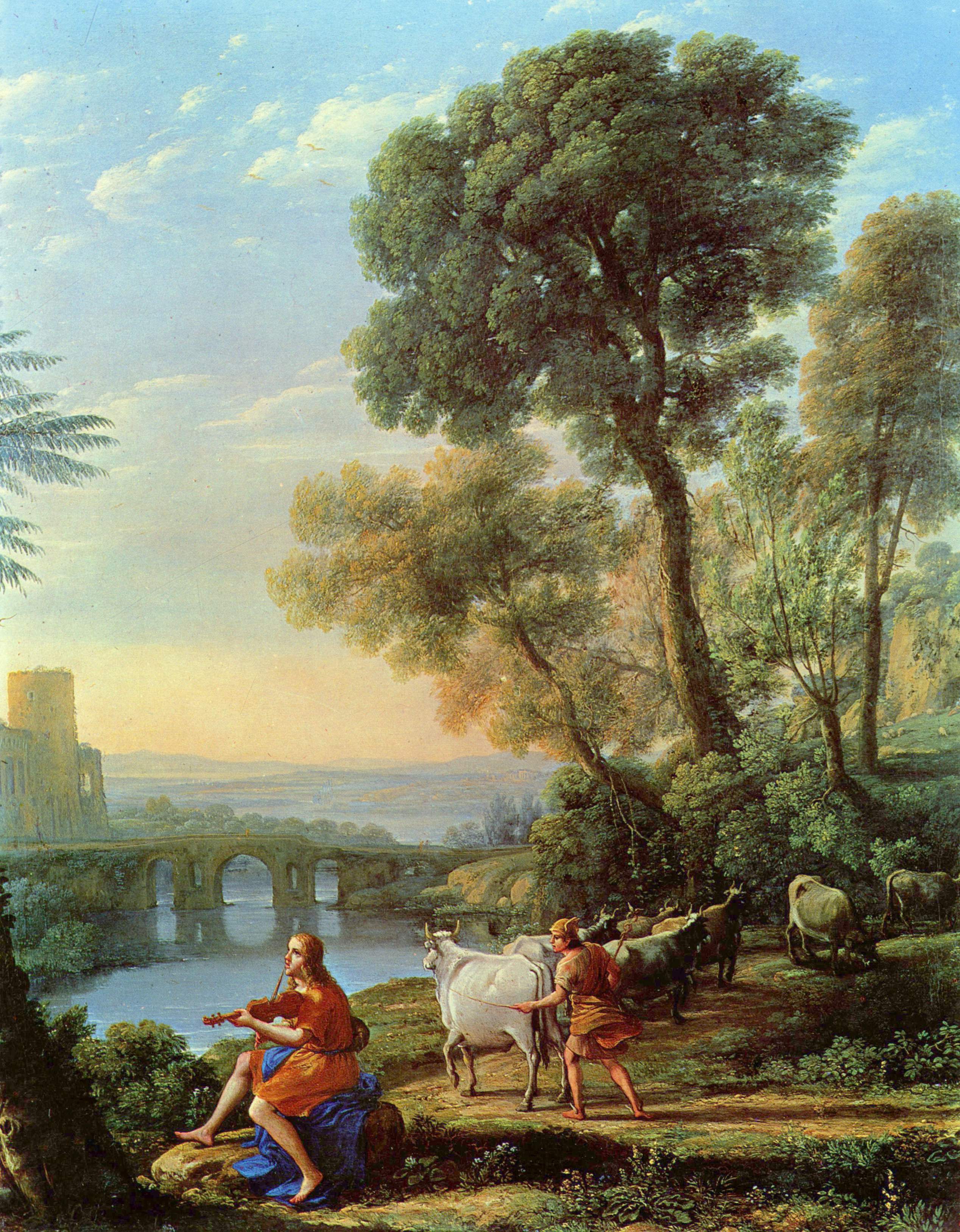 Landscape with Apollo Guarding Admetus's Flocks - Claude Lorrain