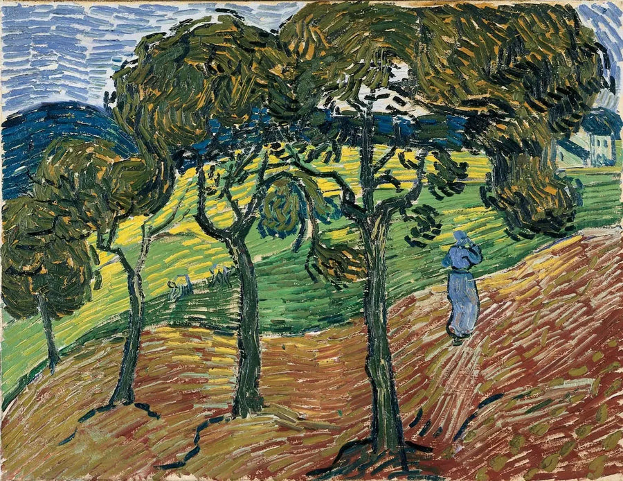 Landscape with Trees and Figures - Vincent van Gogh