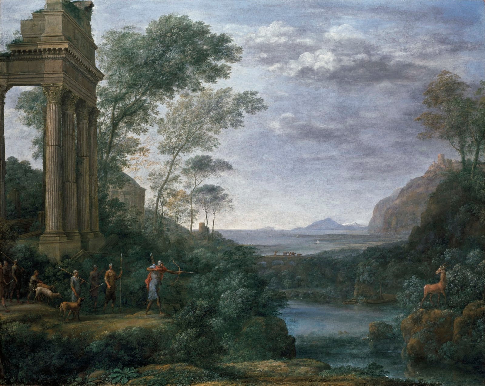 Landscape with Ascanius Slaying the Stag by Silvia - Claude Lorrain