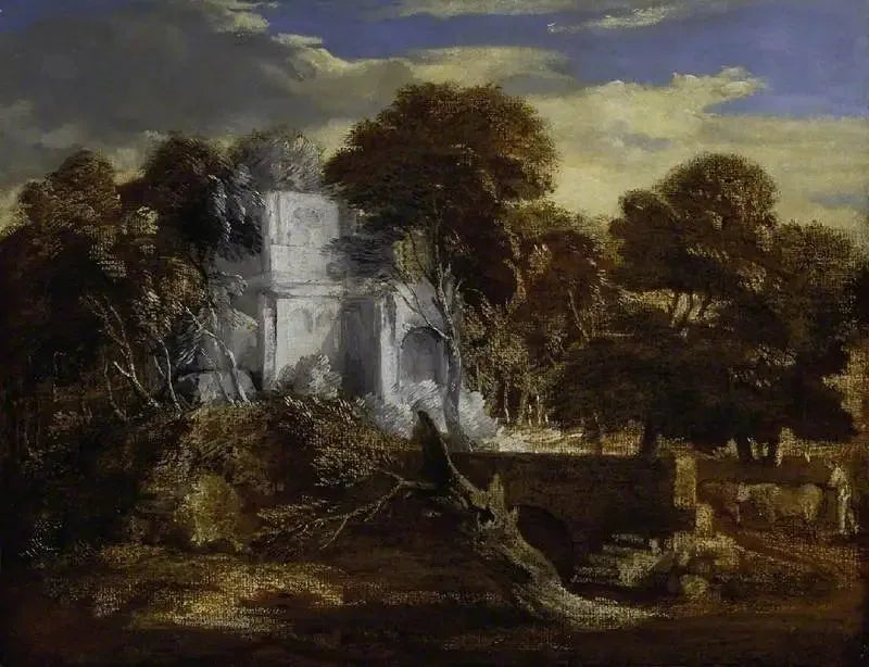 Landscape with Shepherd and Cows Crossing a Bridge - Thomas Gainsborough