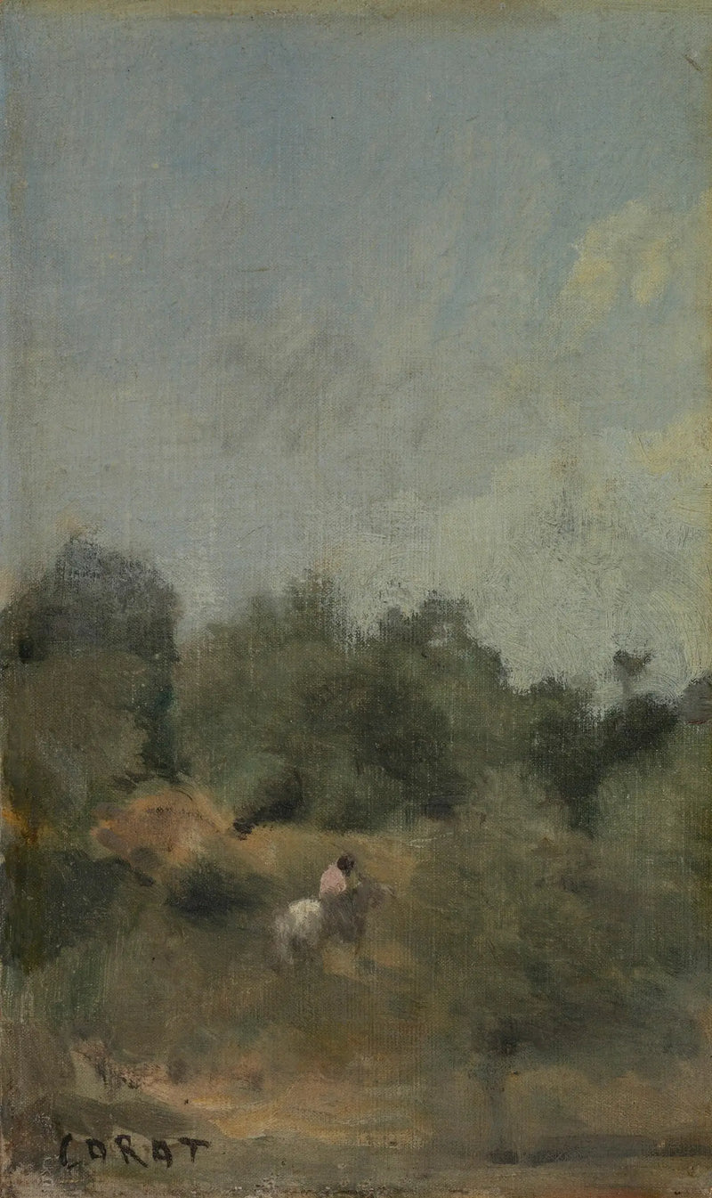 Landscape with Rider - Jean-Baptiste Camille Corot