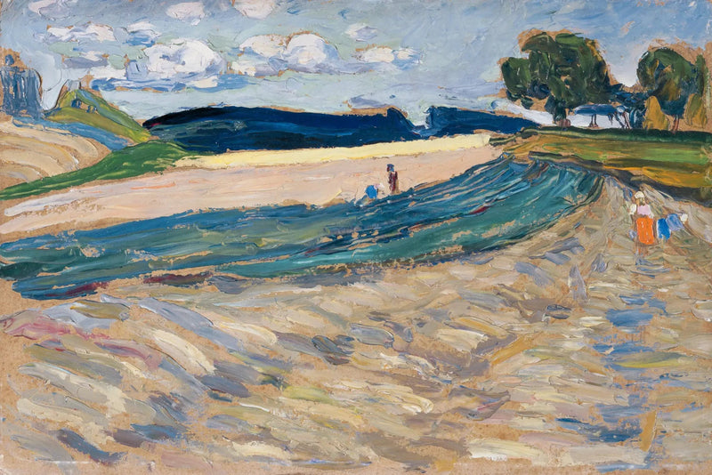 Landscape with Yellow Field - Vassily Kandinsky