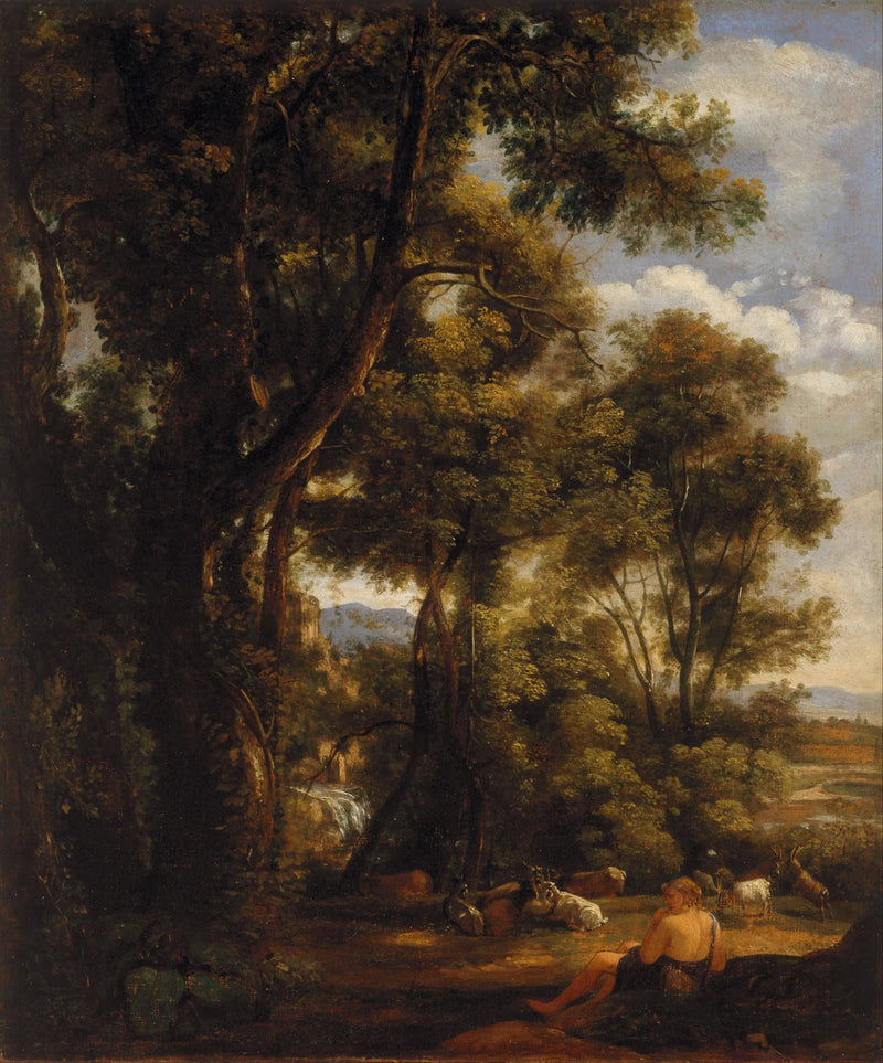 Landscape with goat herder and goats (after Claude) - John Constable