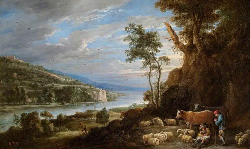 Landscape with Shepherds and a Distant View of a Castle - David Teniers the Younger