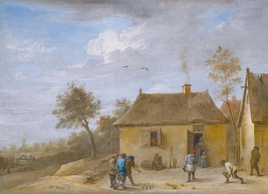 Landscape with Bowling Players - David Teniers the Younger
