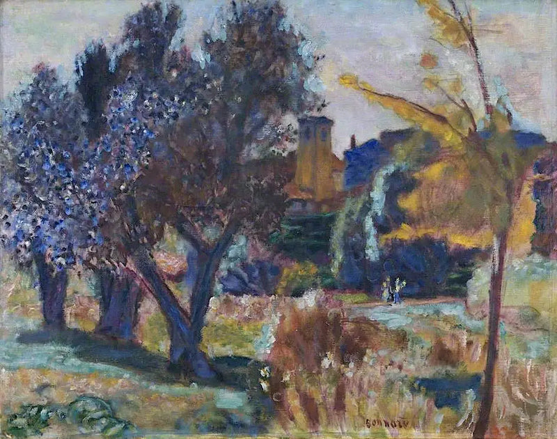 Landscape with Olive Trees and a Chapel - Pierre Bonnard