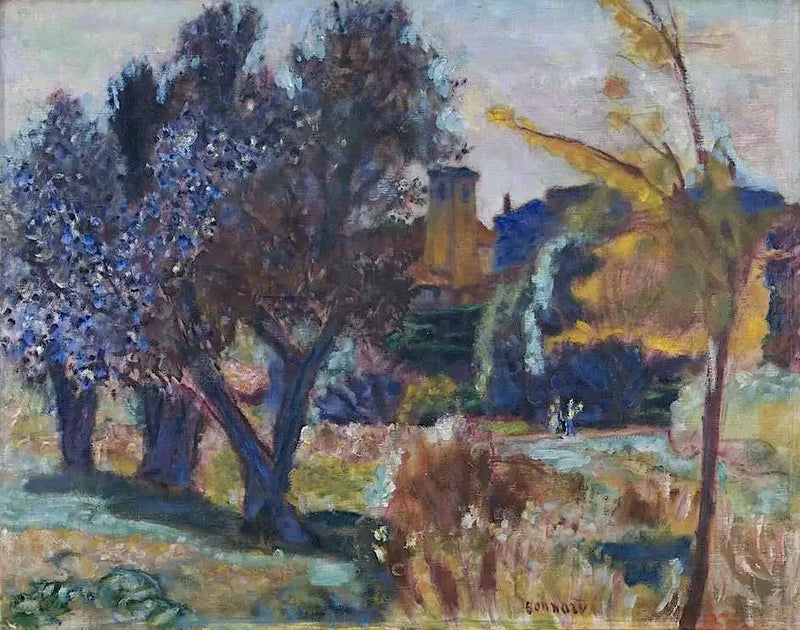 Landscape with Olive Trees and a Chapel - Pierre Bonnard