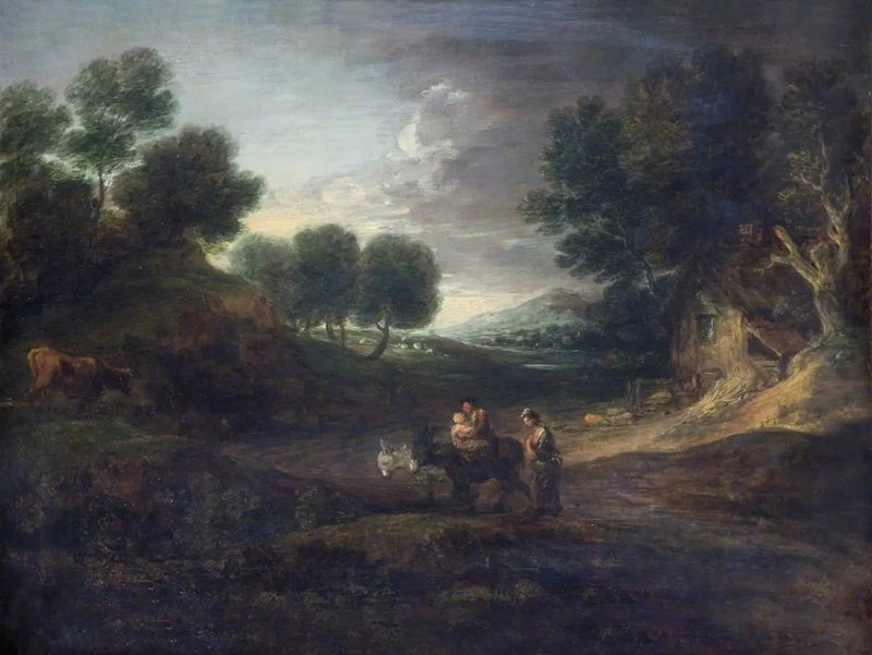 Landscape with Peasants and Donkeys - Thomas Gainsborough