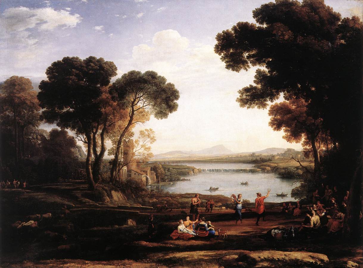 Landscape with Dancing Figures (The Mill) - Claude Lorrain
