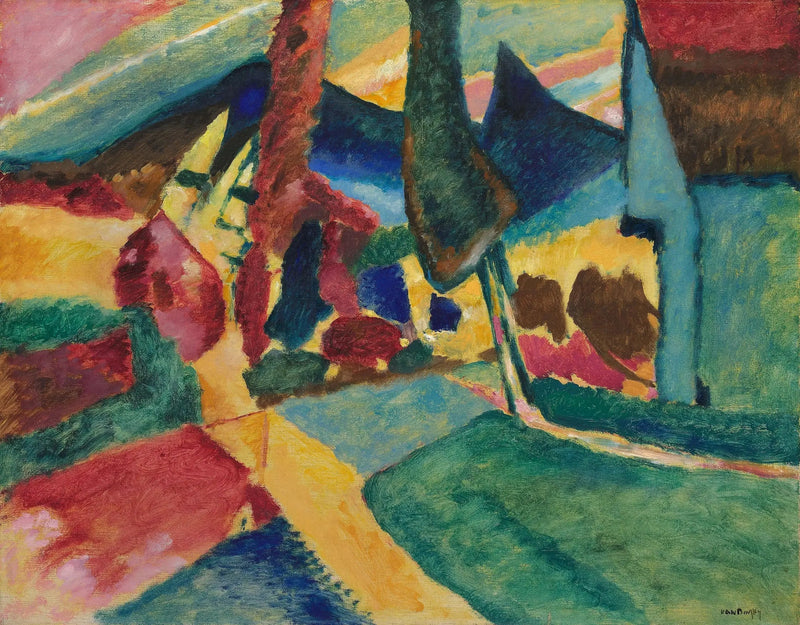 Landscape with Two Poplars - Vassily Kandinsky