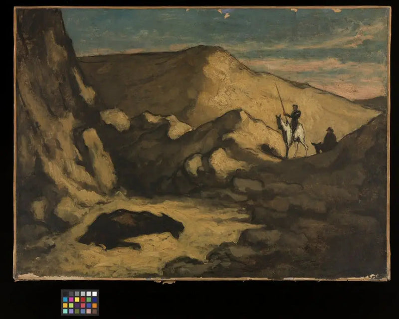 Landscape with Don Quixote and the Dead Mule - Honoré Daumier