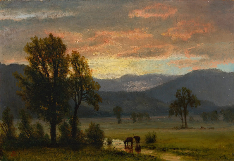 Landscape with Livestock - Albert Bierstadt