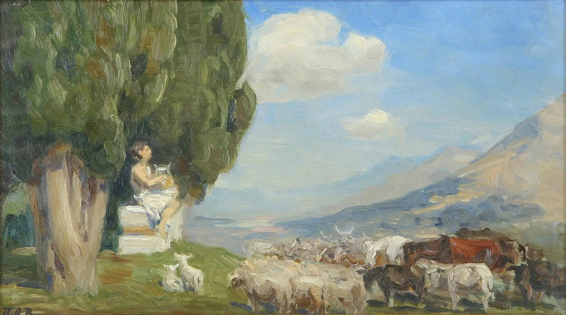 Landscape with Livestock. - H. A. Brendekilde