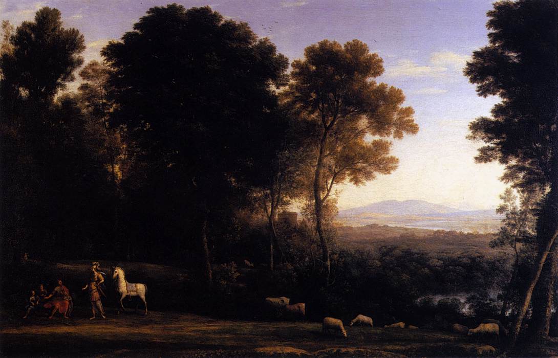 Landscape with Erminia in conversation with the old man and his sons - Claude Lorrain