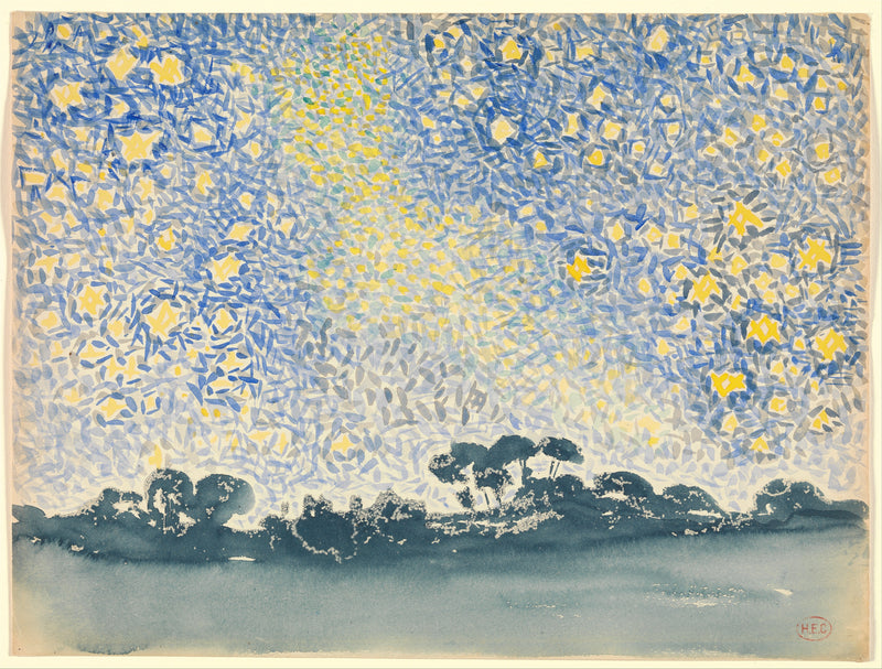 Landscape with Stars - Henri-Edmond Cross