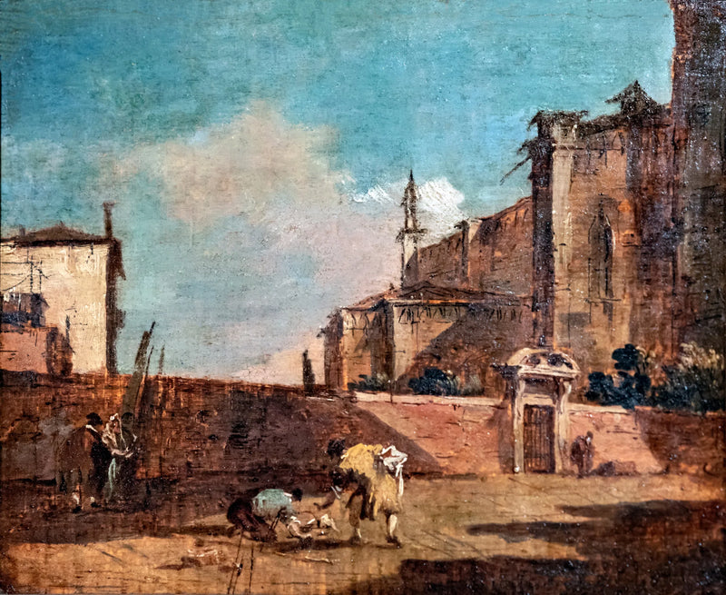 Landscape with figure - Francesco Guardi