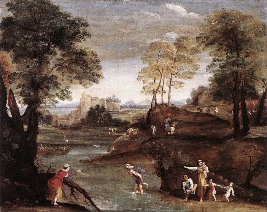 Landscape with Ford - Domenichino