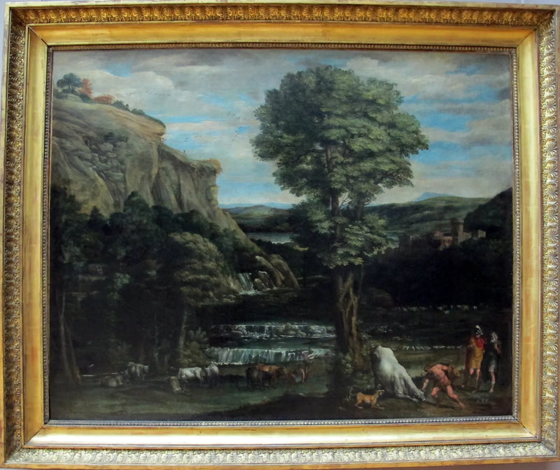 Landscape with Hercules fighting Acheloüs turned into a bull - Domenichino