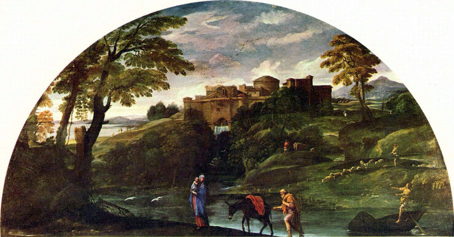 Landscape with the Flight into Egypt - Annibale Carracci