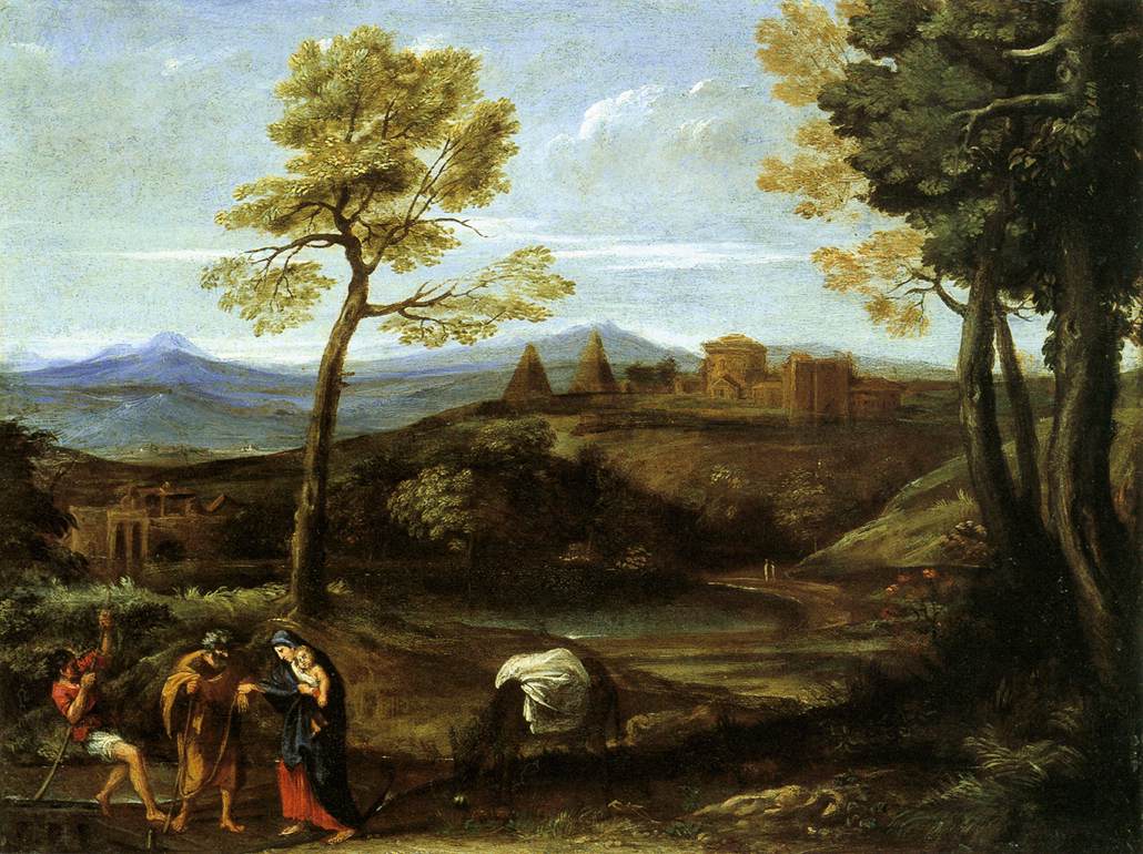 Landscape with The Flight into Egypt - Domenichino