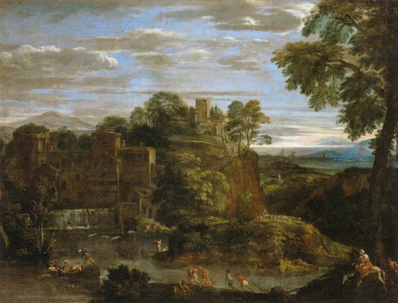 Landscape with the Flight into Egypt - Domenichino